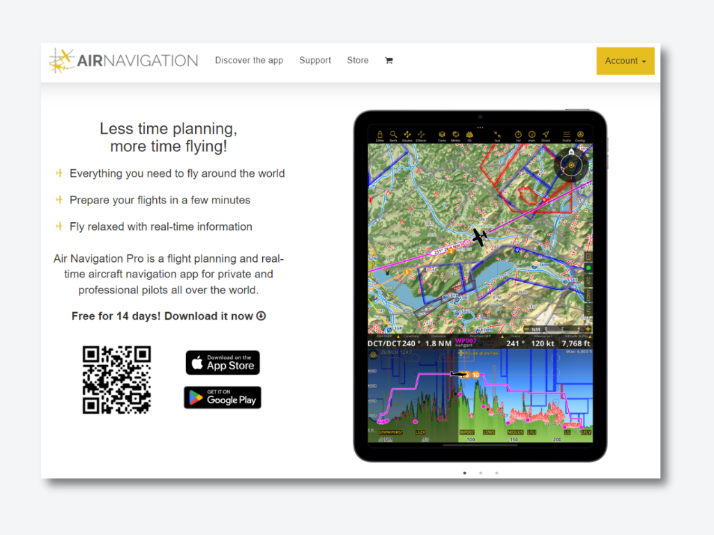 Air Navigation Pro App Website Screenshot