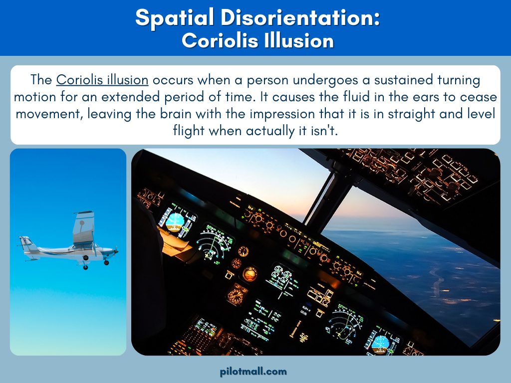 Spatial Disorientation: Coriolis Illusions makes you think the aircraft is in straight and level flight - Pilot Mall