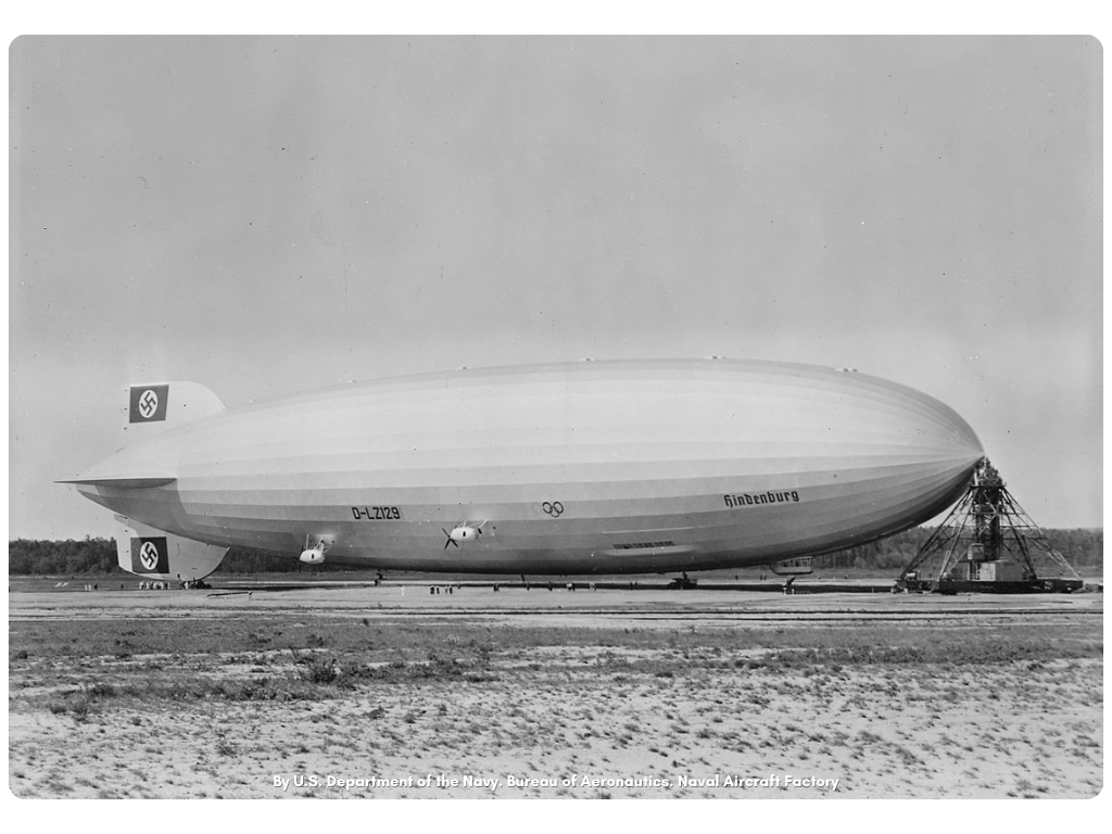 The LZ-129 Hindenburg, the famous Zeppelin