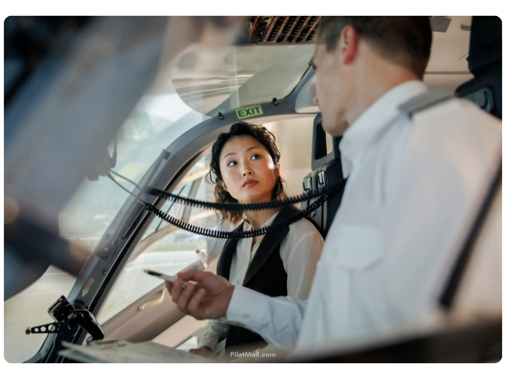 Two Pilots Having a Preflight Discussion in the Aircraft - Pilot Mall