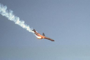 Pacific Southwest Airlines Flight 182 falling from the sky