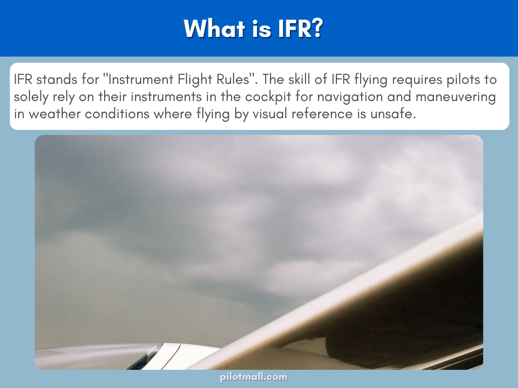 What is IFR? To fly IFR, is to fly solely relying on instruments