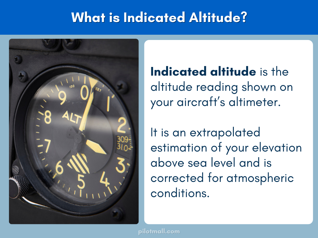What is Indicated Altitude Infographic - Pilot Mall