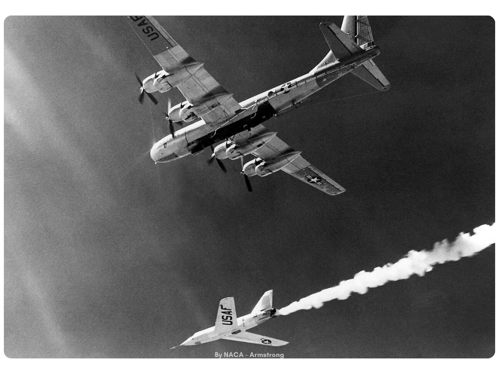 X-2 just after being dropped