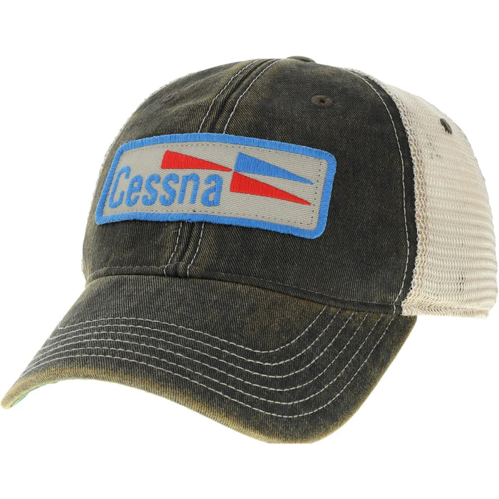 Gorra trucker con parche del logo de los años 70 de Cessna