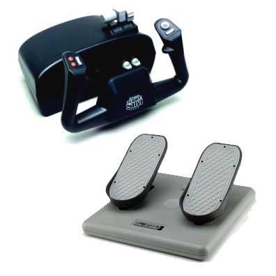 Paquete para principiantes de pedales y yugo Flight Sim de CH Products