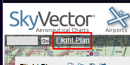 botón de plan de vuelo skyvector