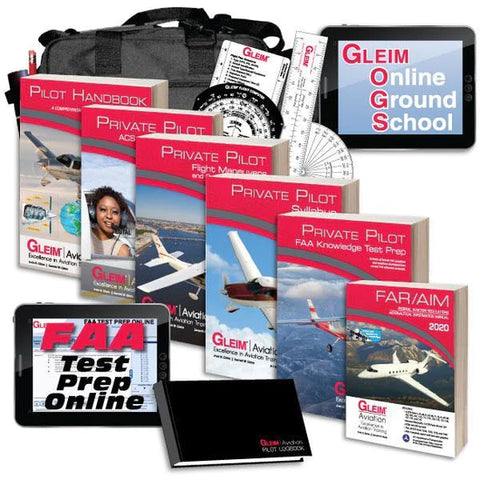 Kit de piloto privado Gleim 2024 con preparación para exámenes en línea