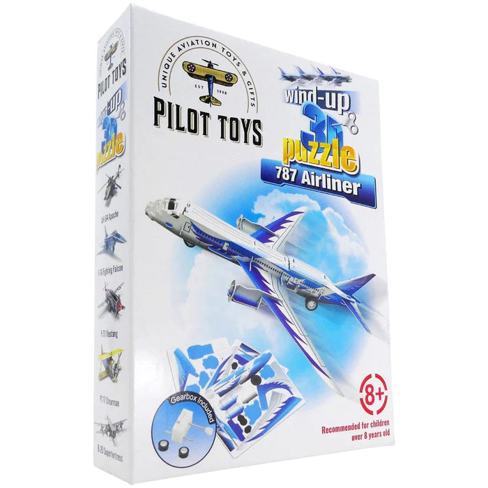 Pilot Toys 787 Avión de cuerda rompecabezas 3D