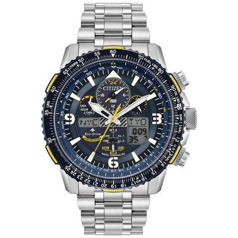 Citizen Promaster Skyhawk A-T Blue Dial Stainless Steel Bracelet Watch (External E6B) JY8078-52L