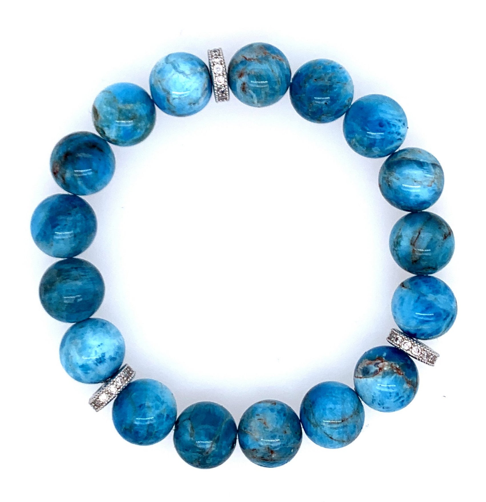 Original Reiki Blue Apatite Beads Bracelets Men Women Natural Stone Blood  Circulation Stimulate Enthusiasm Health Care Jewelry - AliExpress