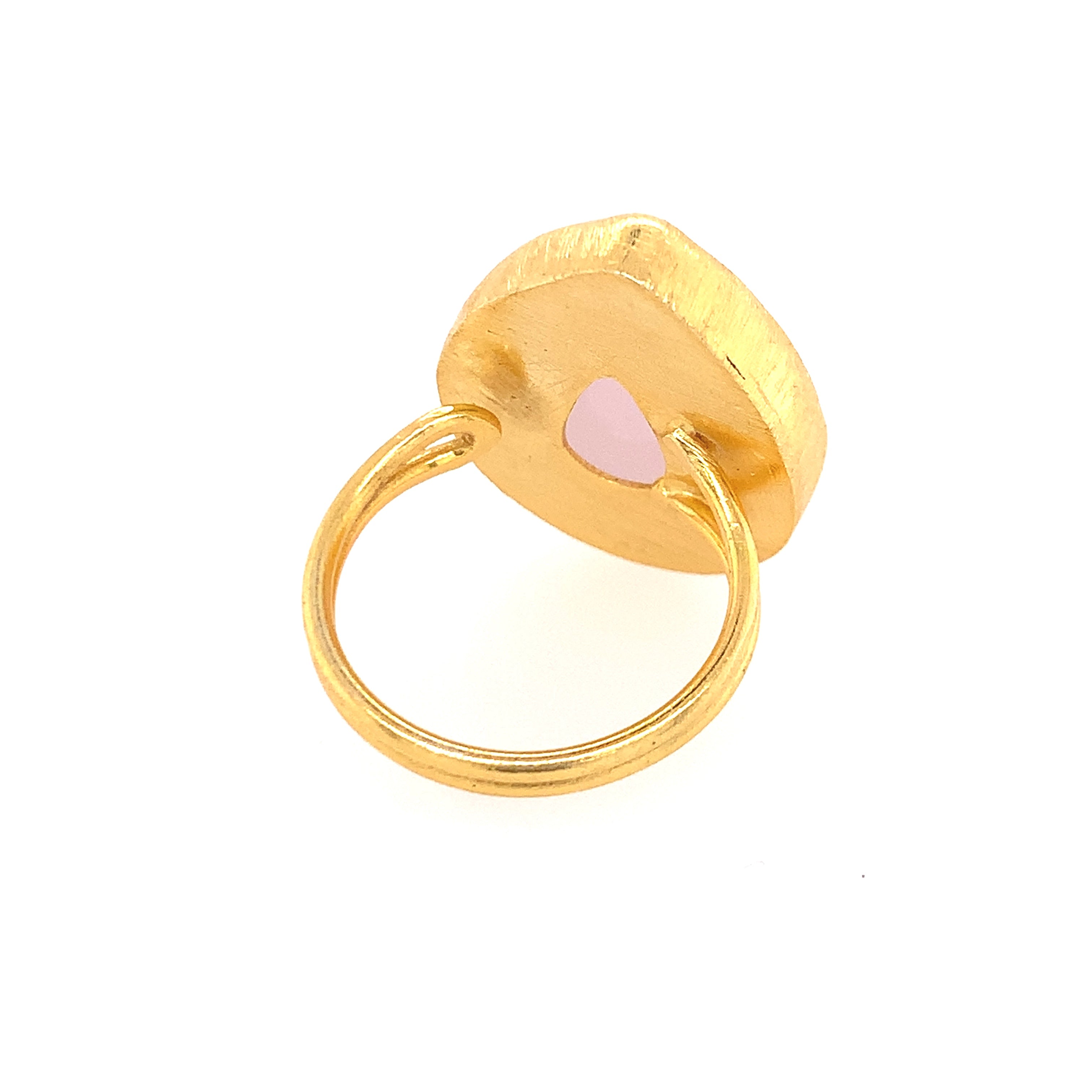 Faceted Gemstone Teardrop Gold Ring