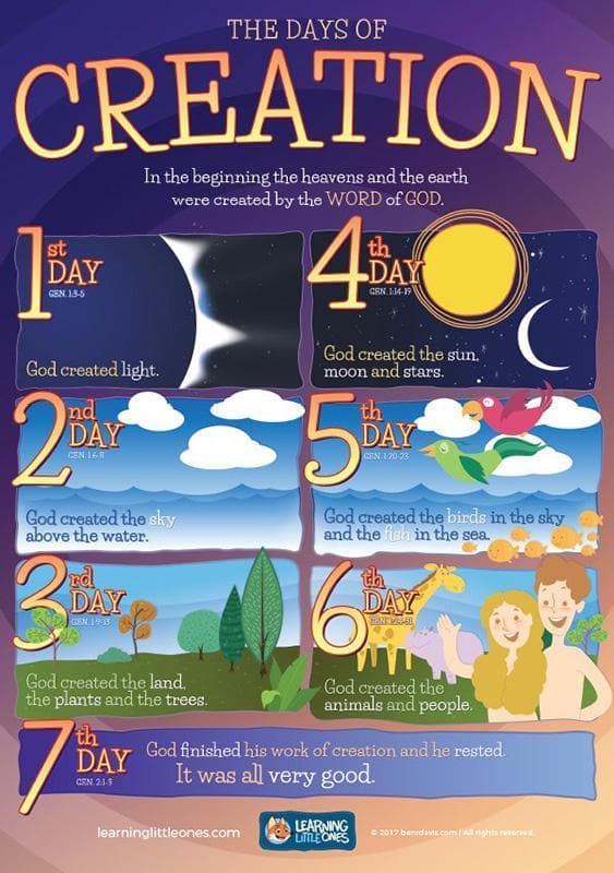 Days of Creation A3 Poster | Davis, Ben R | D05 – Reformers Bookshop