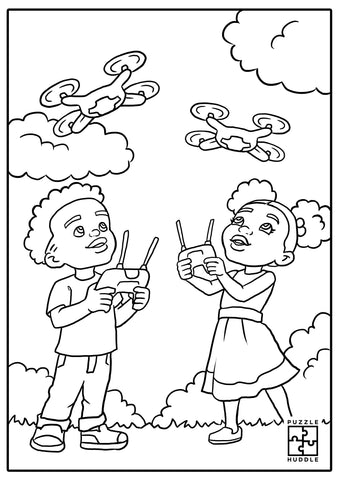 children playing coloring pages free