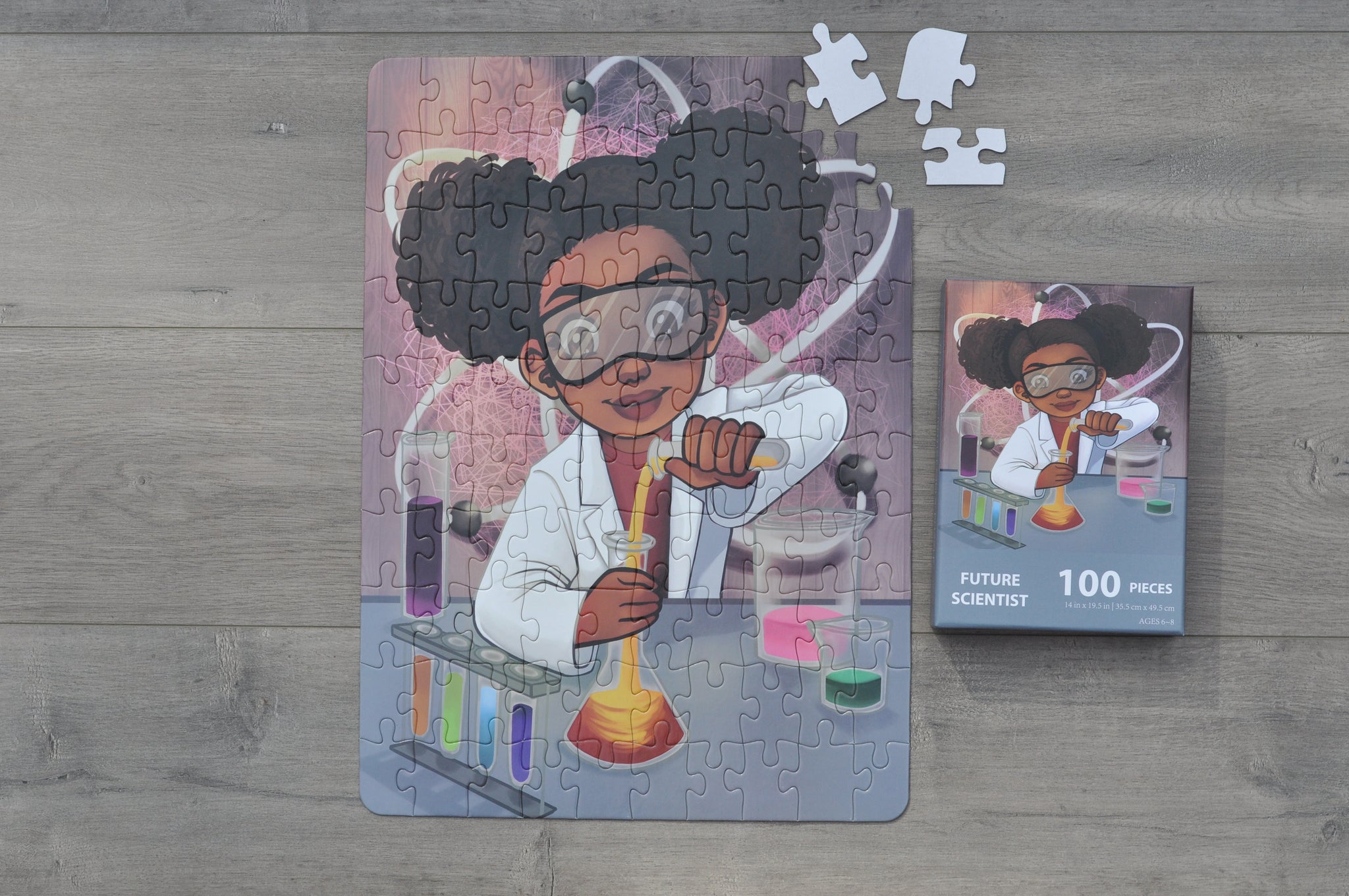 Xl Chemistry Girl Kids Puzzle 14in X 19 5in W 100 Pieces