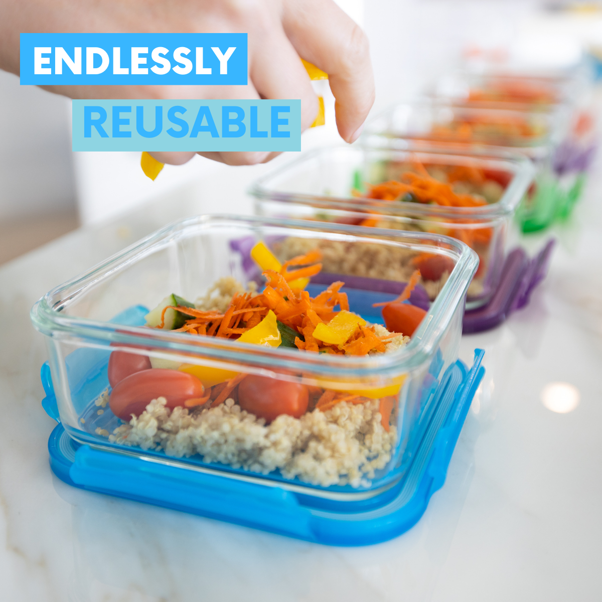 Wean Green Glass Lunch Bowls with Easy Lock Lids - Jillian's Drawers