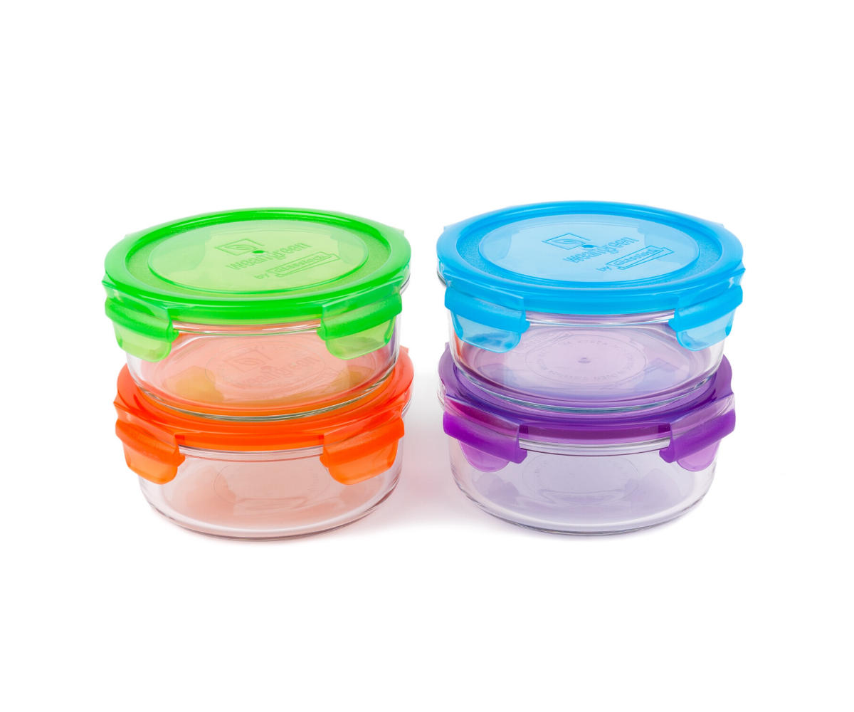 BPA Free Plastic Food Storage Jars 480ml 16oz Non Toxic Recyclable