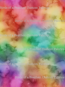 Watercolour Rainbow #1 – Birds of a Feather. Custom Fabrics
