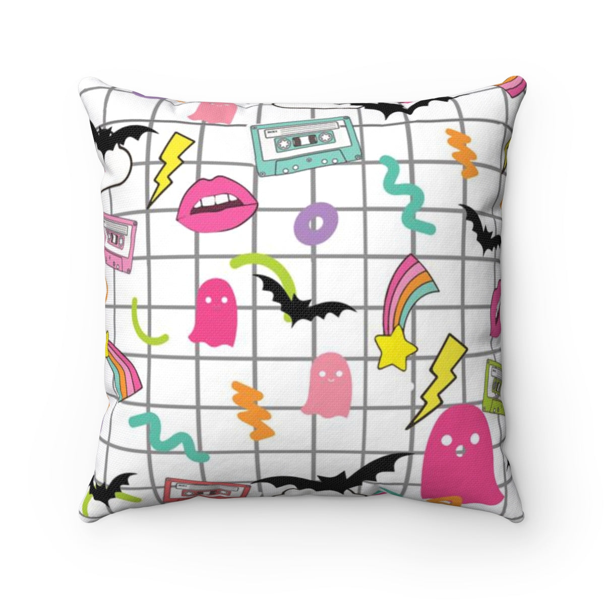 90's Inspired Halloween Throw Pillow