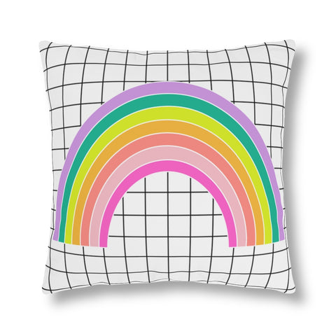 large rainbow pillow