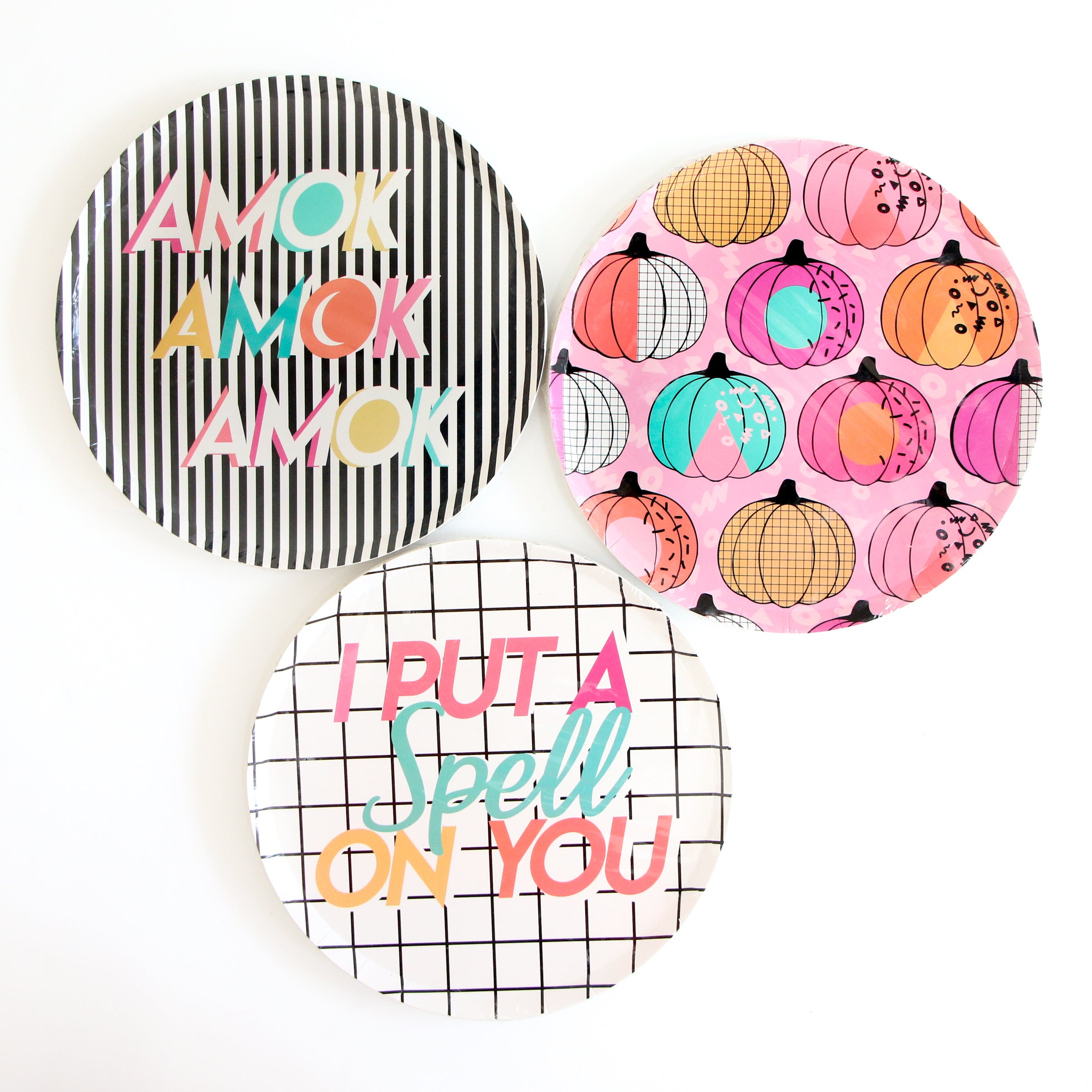 Halloween Amok Small Paper Plate Pack