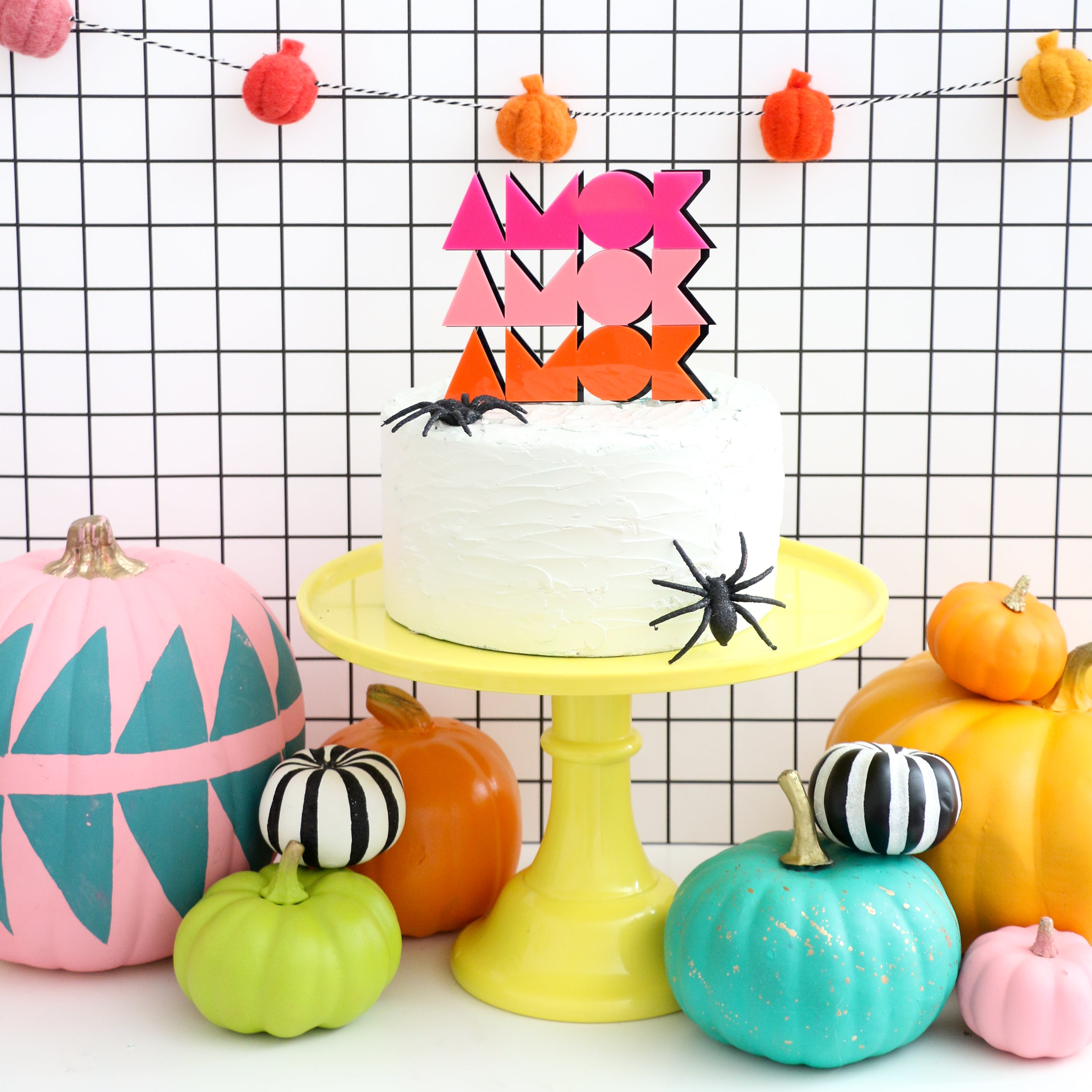 Amok Halloween Acrylic Cake Topper