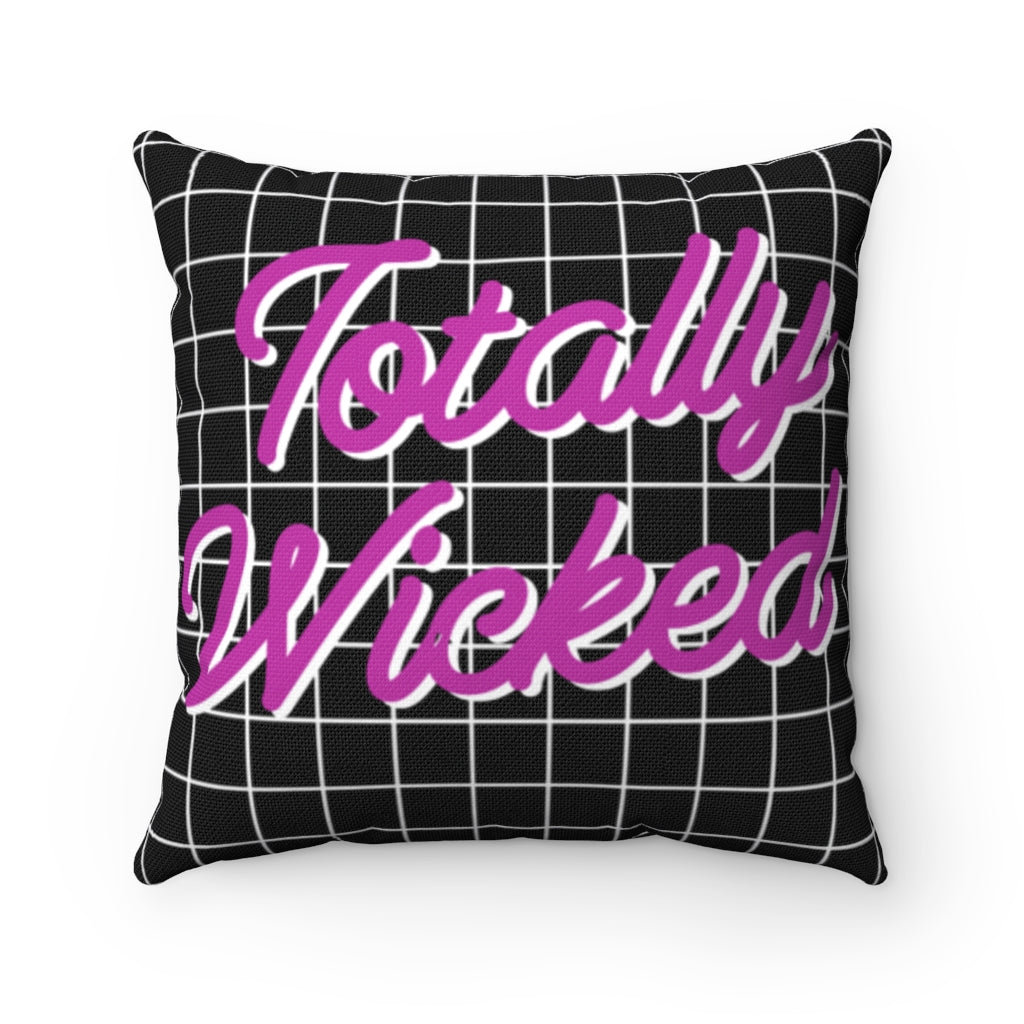 Totally Wicked Neon Halloween Throw Pillow