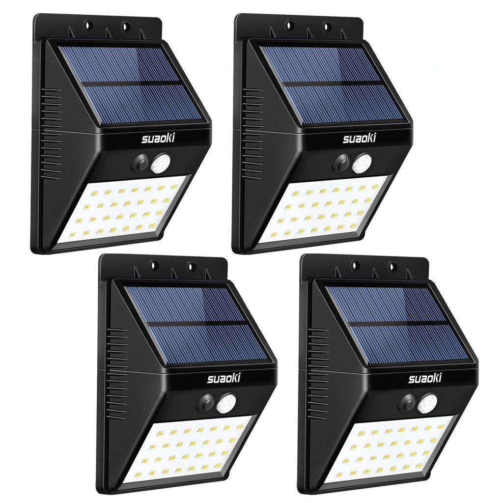28 LED Solar Motion Sensor Outdoor Lights (Pack of 4) - Suaoki