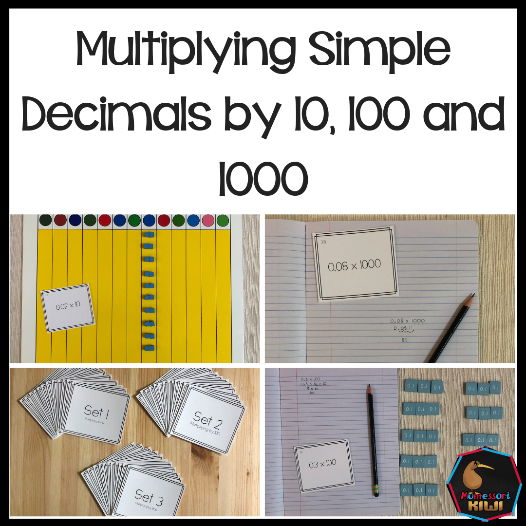 Multiplying Decimals By 10 100 And 1000 Shop Montessori Resources