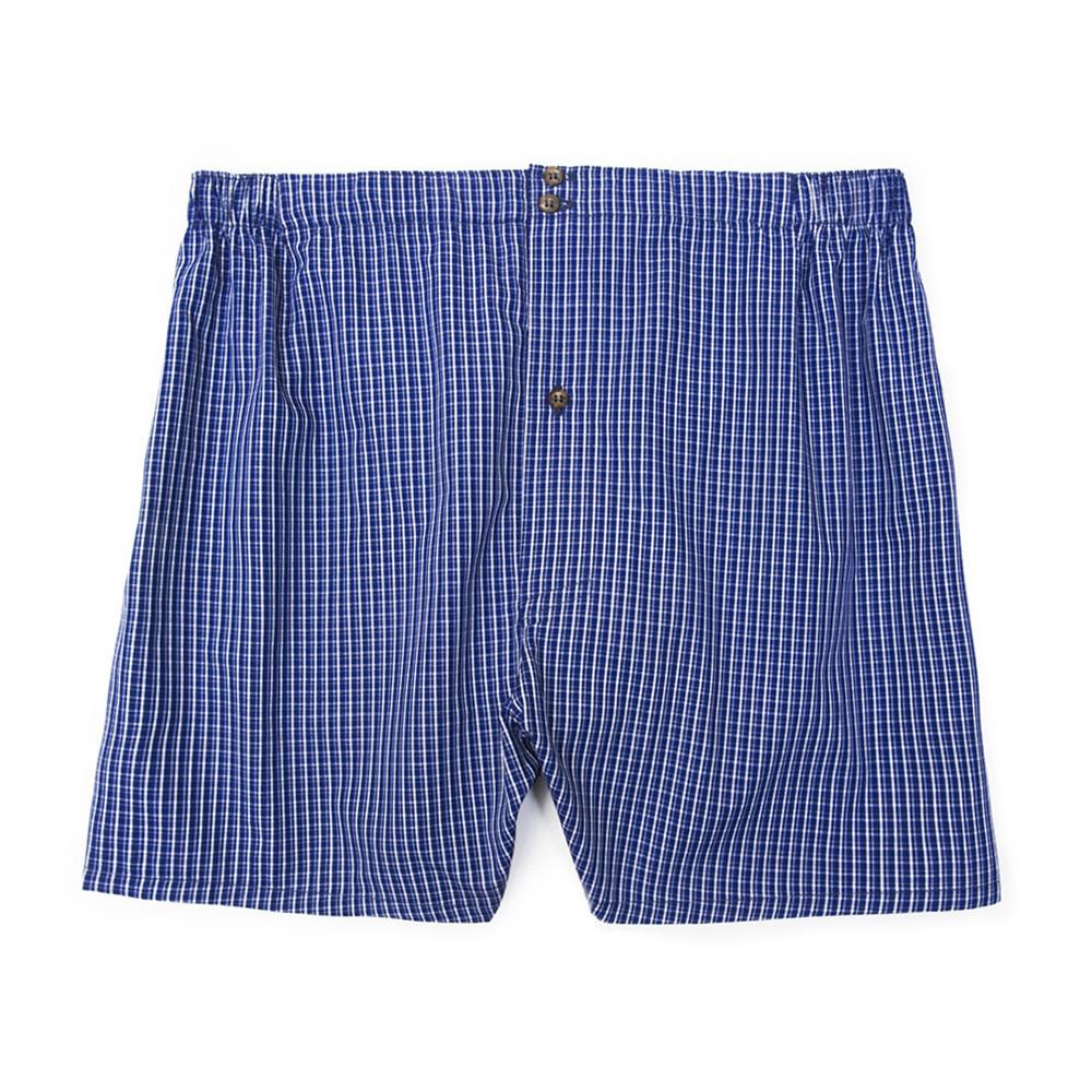 Men's Boxer Shorts Check Blue - Men's Underwear | Etiquette Clothiers