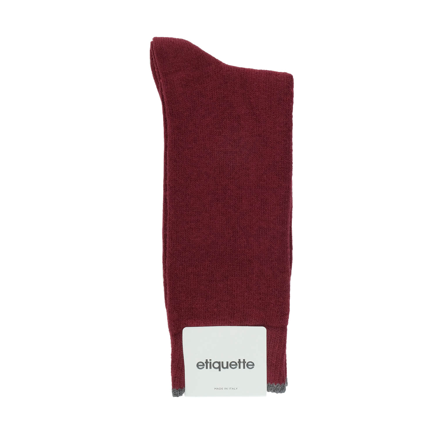 Men's Cashmere Merino Sock Bordeaux - made in Italy⎪Etiquette Clothiers