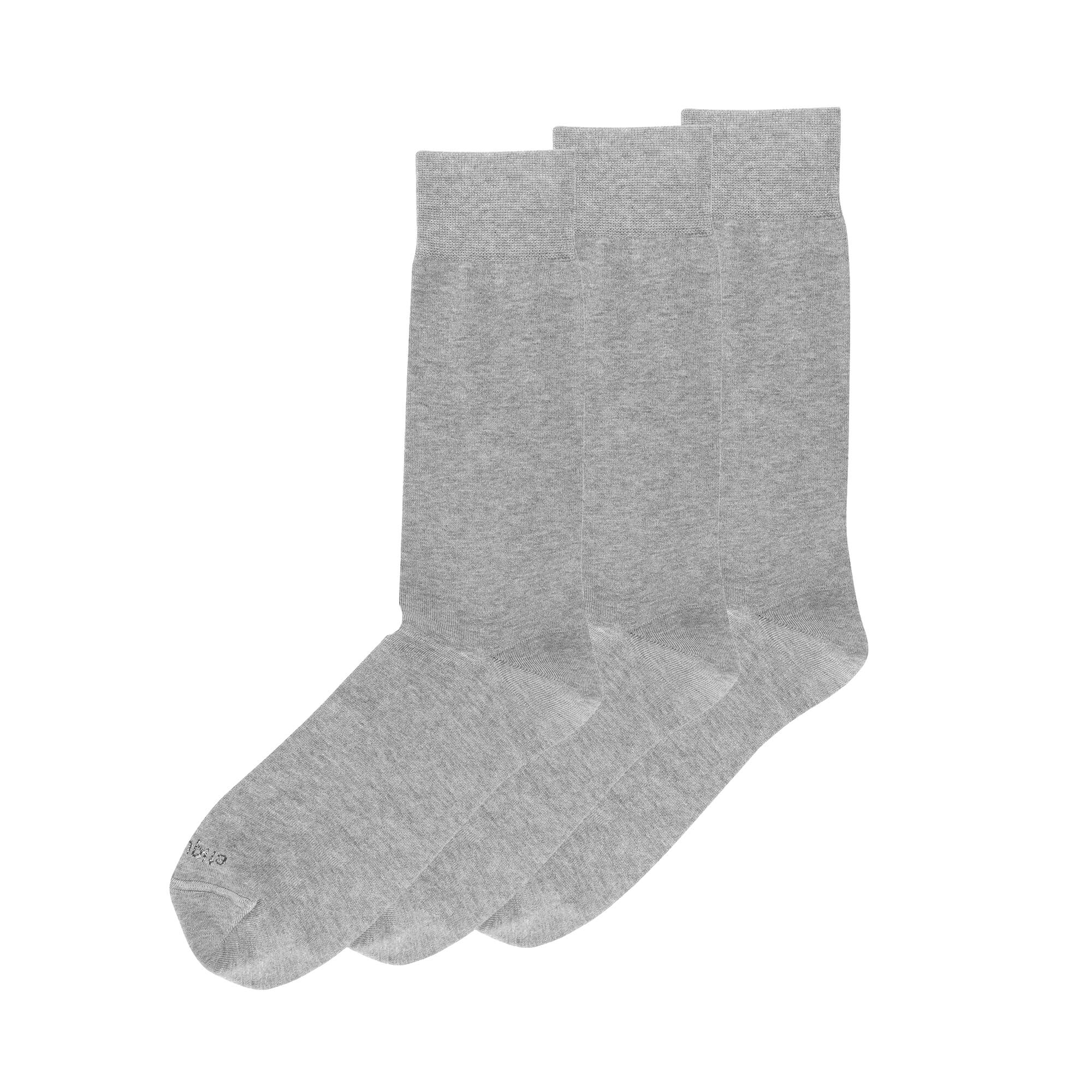 3 Pairs Basic Luxuries Light Grey - Men's Socks | Etiquette Clothiers