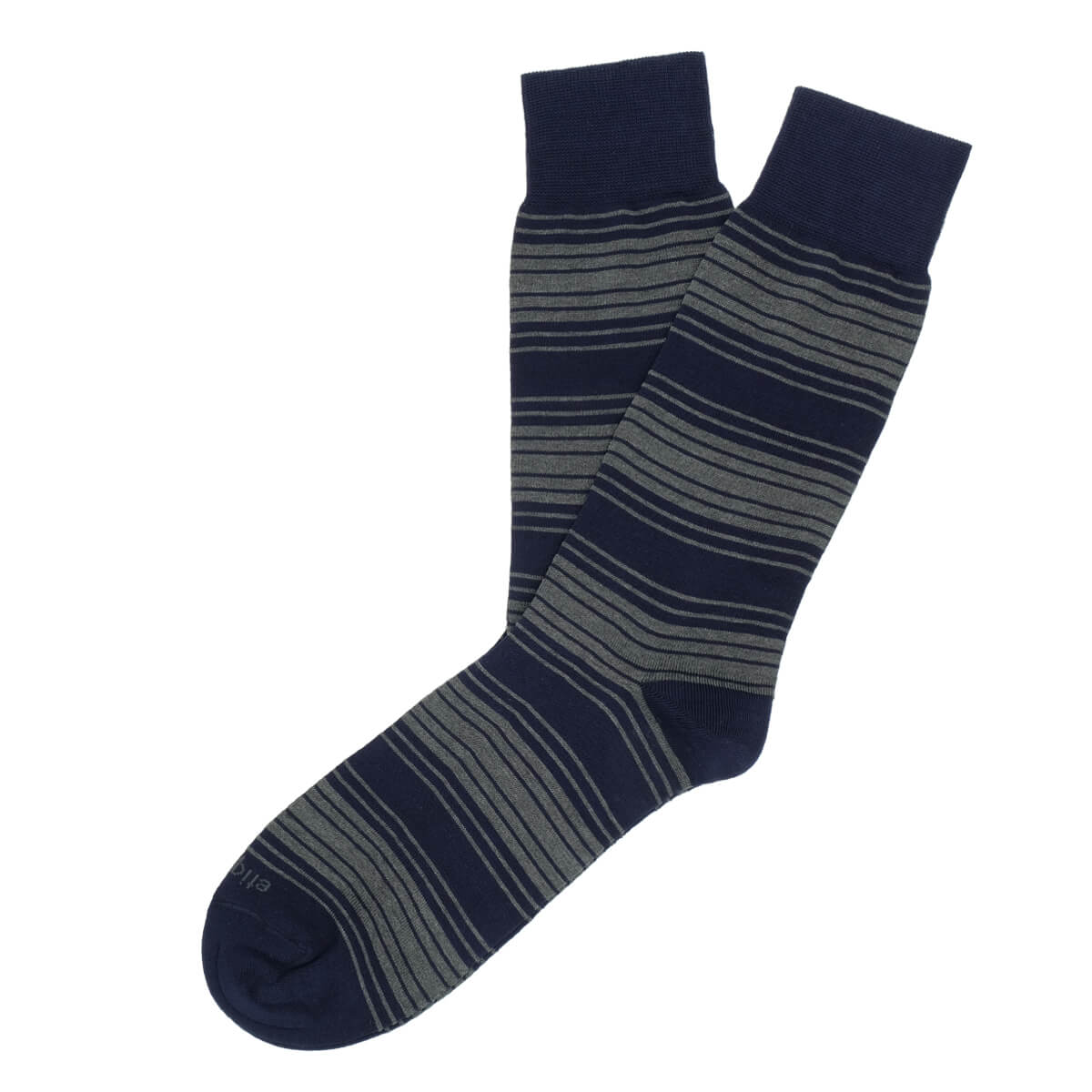 Tokyo Stripes Dark Blue - Men's Socks | Etiquette Clothiers