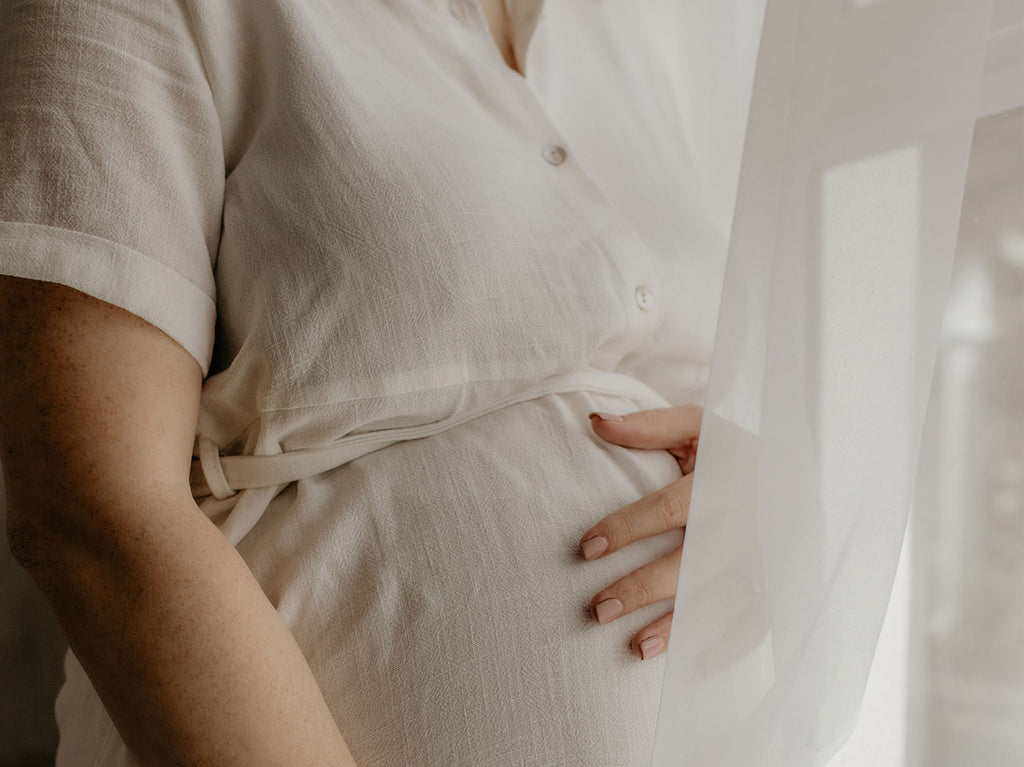 White maternity dress