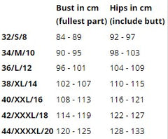 Maternity Size Guide