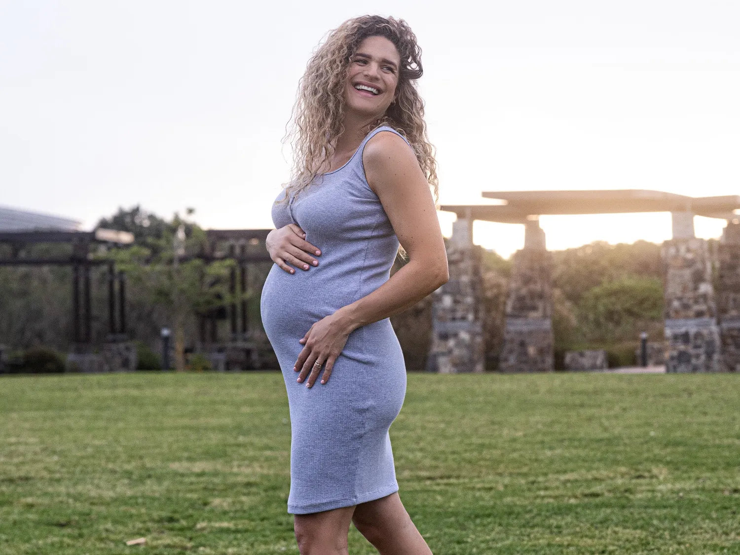 Rib Bodycon Maternity Dress