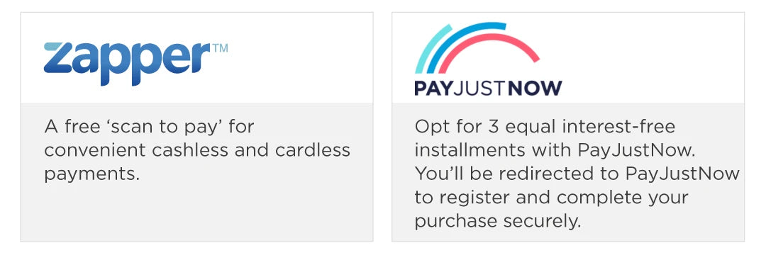 Payment Options - Zapper & Pay Just Now