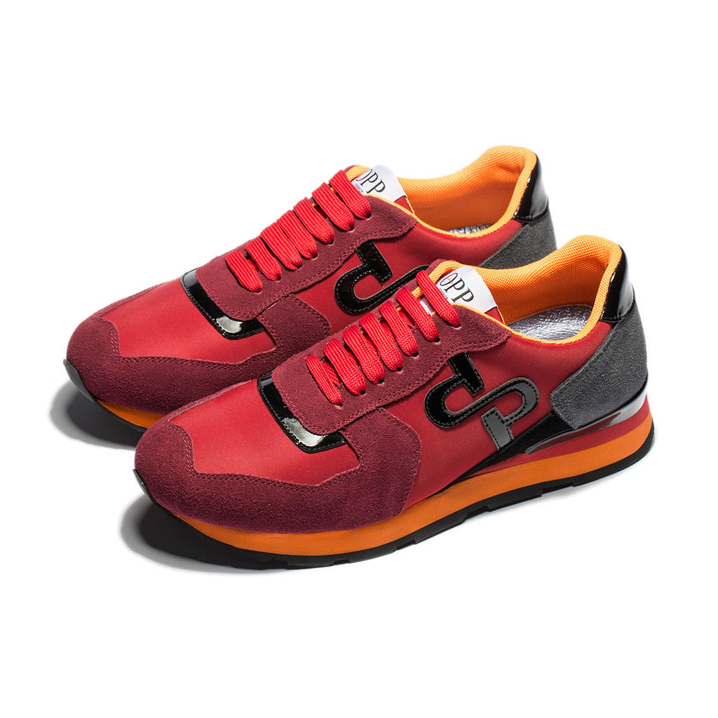 Lace-Up Suede Sneakers Red – OPP Official Store