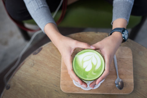 Moringa lattes can be made with plant-based milks