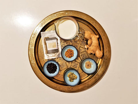 Traditional Ayurvedic Golden Milk Ingredients