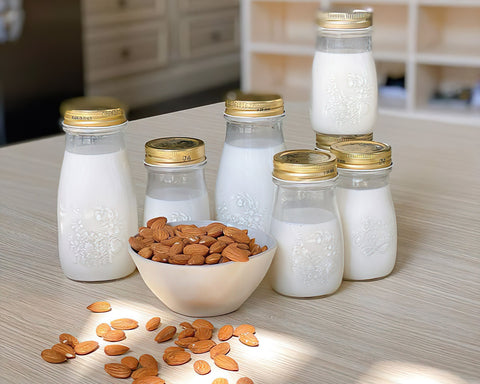 Soy and Almond Milk Jars