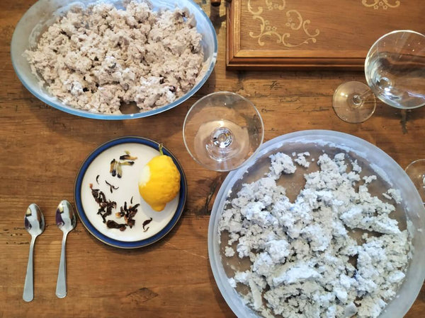 Step 8_ Hibiscus and butterfly pea tea Granita Mixtures Ready for Serving 