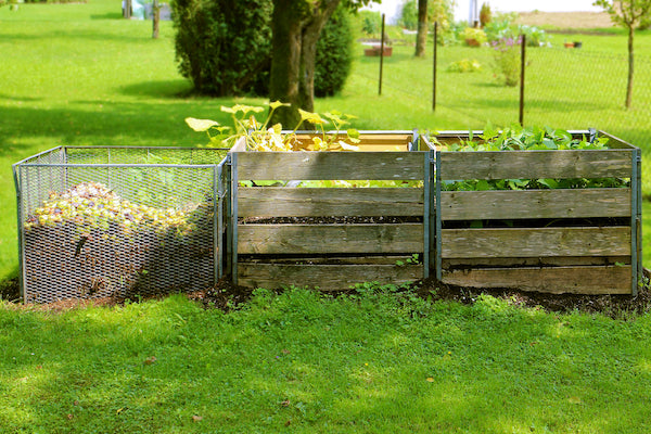 Three Outdoor Compost Bins