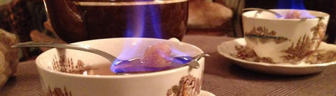 Traditional Jewish flaming teas