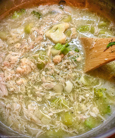 Moringa stew in pot  - Matcha Alternatives