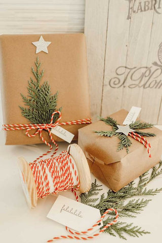 Gift wrap with Christmas tree