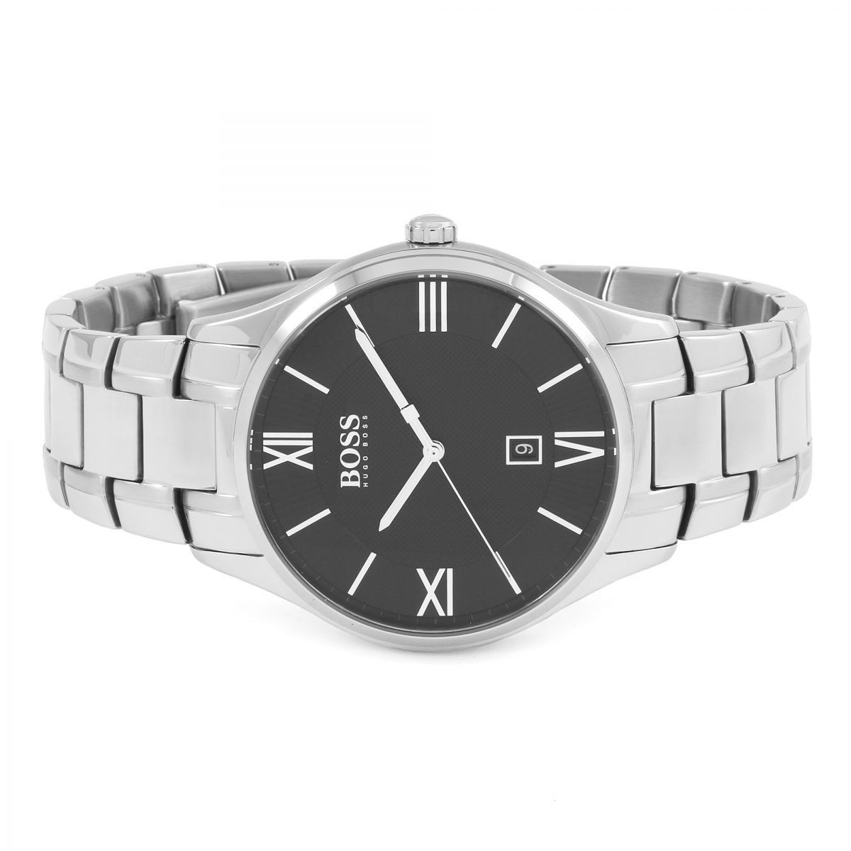 hugo boss governor watch silver