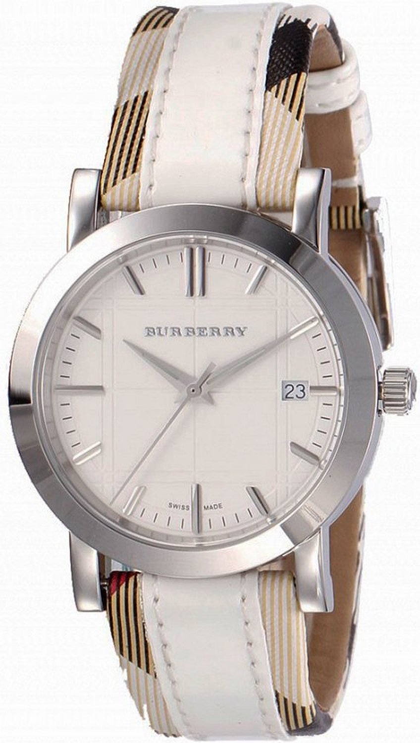 burberry white watch ladies