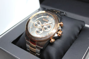 hugo boss silver and gold watch