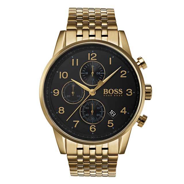 hugo boss chronograph gold